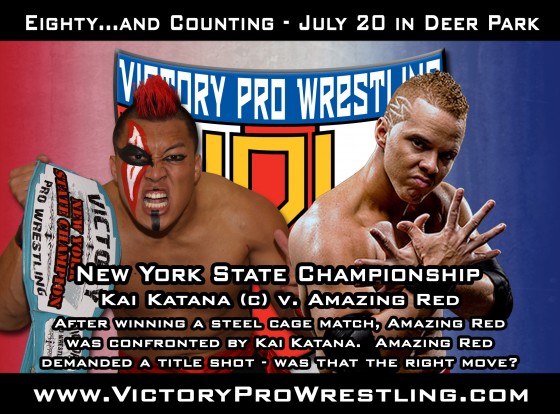 Kai Katana (c) defends the New York State Championship against Amazing Red