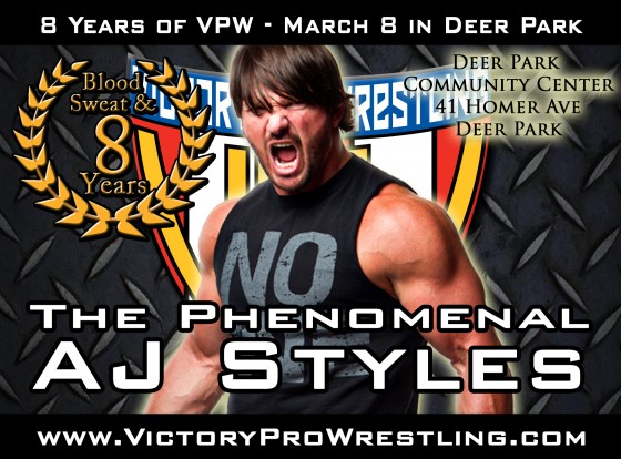 Blood Sweat & 8 Years special guest: AJ Styles